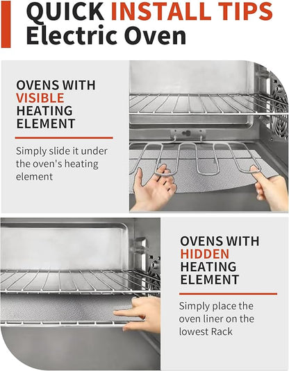 3 Pack Oven Liners for Bottom of Oven, 17x25" Large Heavy Duty Non-Stick - Image 9