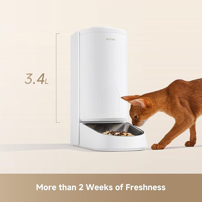 MOVA PF10 Pro Automatic Cat Feeder, 3.4L Cat Food Dispenser - Image 4