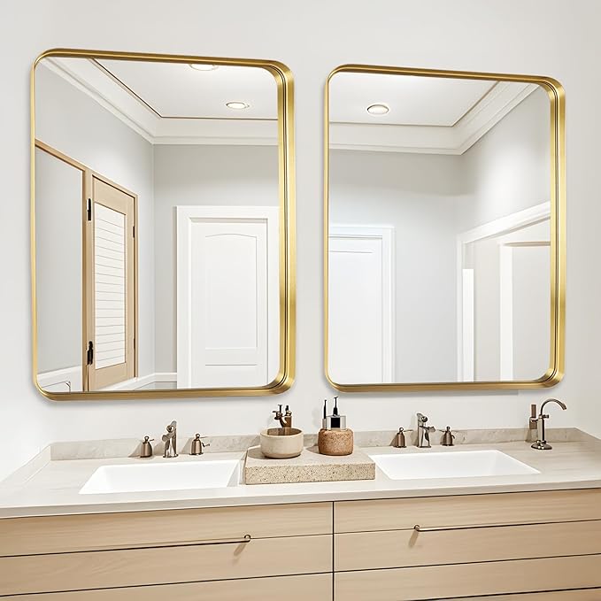 Fabuday Gold Bathroom Mirror - Image 4