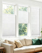 Allesin Top Down Bottom Up Cordless Cellular Shades,Thermal Insulation Honeycomb Blinds for Indoor Windows,(Clear White,27"x64")