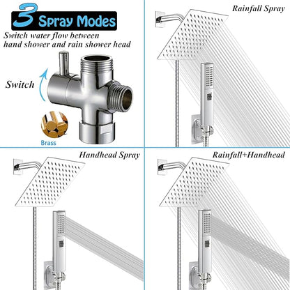 Dual Shower Heads with Handheld Spray Combo, Anti-Clog Nozzles, Ultra Thin - Image 6