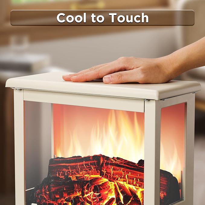 TURBRO Suburbs TS17Q Infrared Electric Fireplace Stove, Realistic Flame - Image 6