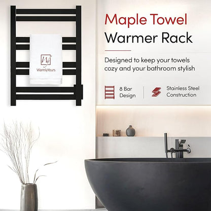 WarmlyYours Heated Towel Warmer Rack, Integrated On/Off Switch - Image 5