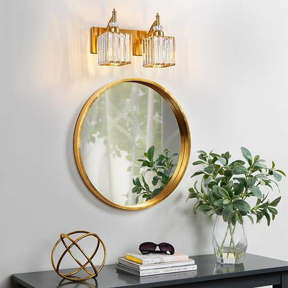 BBLLWJ Modern Bathroom Vanity Light 2-Light Gold Crystal Light Fixtures Over - Image 3