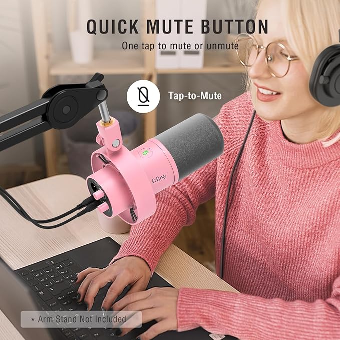 FIFINE XLR/USB Dynamic Microphone, Studio XLR Vocal Podcast Microphone - Image 5