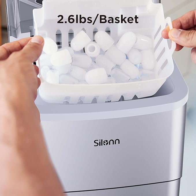 Silonn Ice Makers Countertop, 9 Cubes Ready in 6 Mins, Self-Cleaning Ice Machine - Image 5