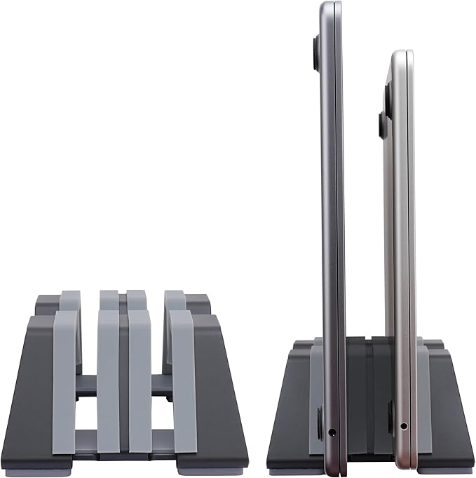 Adjustable Dual Vertical Laptop Stand by Psitek