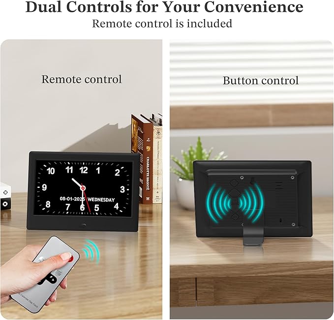 2025 NEW, Digital Clocks, Auto-Dimming, 12 Reminders & 6 Alarms, Button & - Image 9