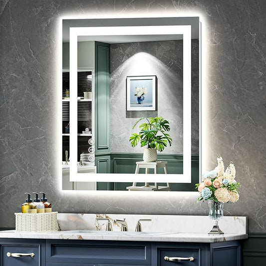 YEELAIT 28x32 Inch LED Bathroom Mirror by YEELAIT