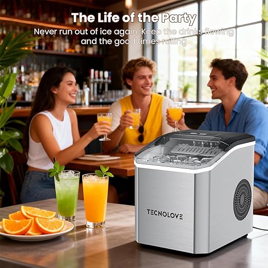 Countertop Ice Maker, 9 Ice Cubes in 10 Minutes, Self-Cleaning Portable Ice - Image 9