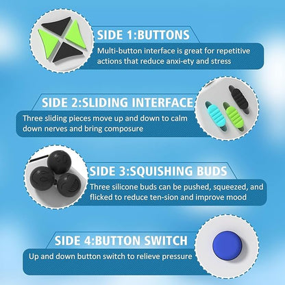 Fidget Dodecagon –12-Side Fidget Toys Cube Relieves Stress and Anxiety Anti - Image 3