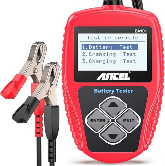 ANCEL BA101 Car Battery Tester, 12V Digital Automotive Alternator Meter by ANCEL