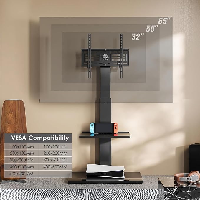 FITUEYES Floor TV Stand with Mount - Image 2