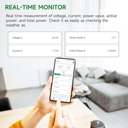 Smart Home Energy Monitor with 3 120A Clamps EdgeAnt, Real-Time Accurate Energy - Image 5