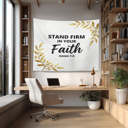 Shrahala White S Inspirational Tapestry, Black Christian Words Wall Hanging Hd Print Polyester Backdrop For Dorm Room Bedroom 59.1 X 82.7 In