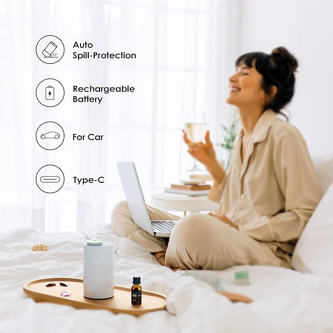 Airversa Waterless Diffuser for Essential Oil, Car Diffsuer, Battery Operated - Image 6