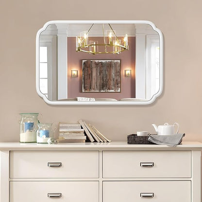 White Bathroom Mirror for Over Sink 24×36 Inch - Image 4