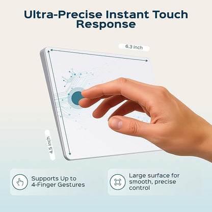 Turonic TP1 Wireless Touchpad, Type-C Rechargeable, 150×105mm Area, 4-Touch - Image 9