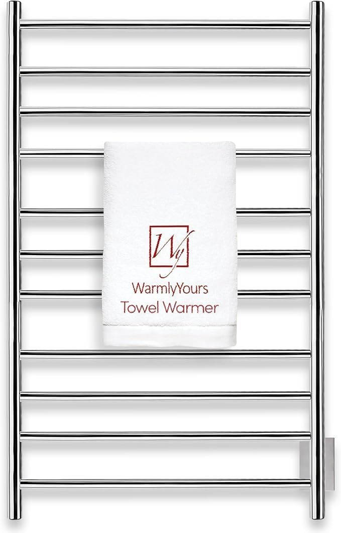WarmlyYours Malta Heated Towel Rack, 11-Bar Electric Towel Warmer, Hardwired by WarmlyYours