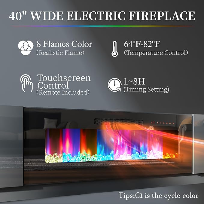 AMERLIFE Fireplace TV Stand - Image 2