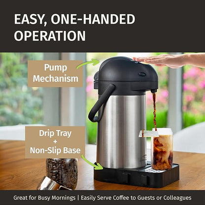 Coffee Carafe with Pump & Drip Tray - 74oz / 2.2L - Image 6
