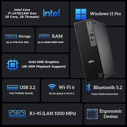 Dell Pro Slim QCS1250 Business Desktop, New OptiPlex Version, Ultra-Quiet Design - Image 2