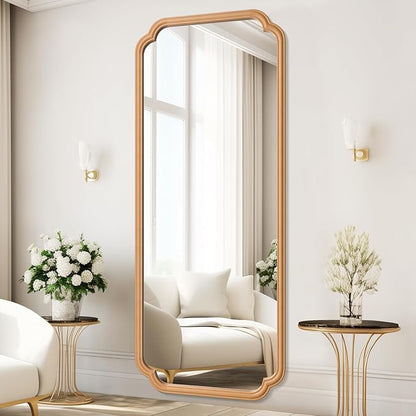 Natural Wood Framed Bathroom Mirror - Image 5