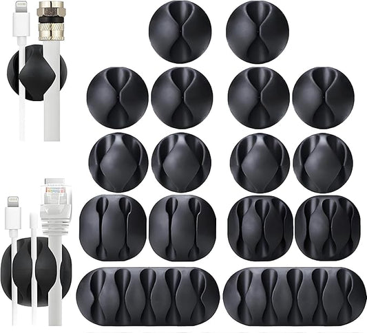 OHill 16-Pack Black Cord Organizer by OHill