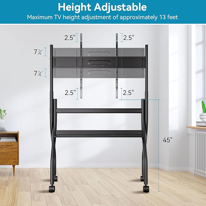 HKMLC Smart Board Stand with Wheels, Mobile Portable Stand - Image 5