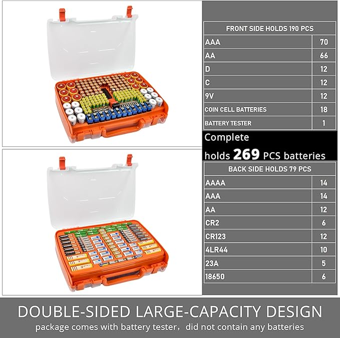 Battery Organizer Storage Holder Box Case - Image 3