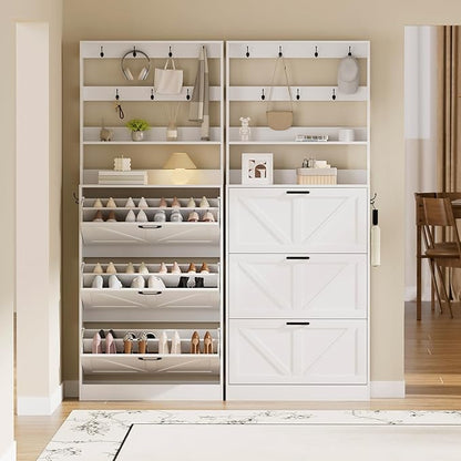 EOYUTLLY Shoe Cabinet Storage for Entryway, Narrow Shoe Rack Cabinet - Image 4