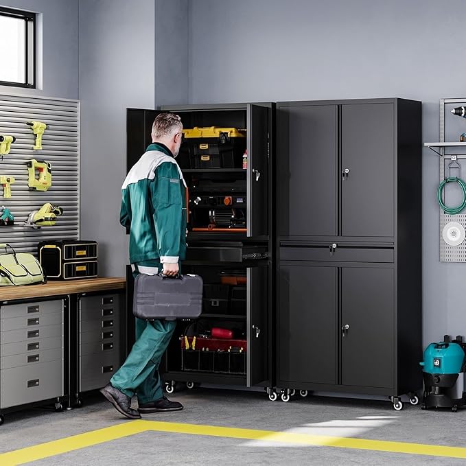 Letaya Metal Garage Storage Cabinet - Image 2