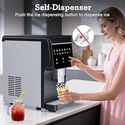 Nugget Ice Maker 66Lbs/24H Chewable Pellet Ice Machine, Built-in 6lbs Ice - Image 4
