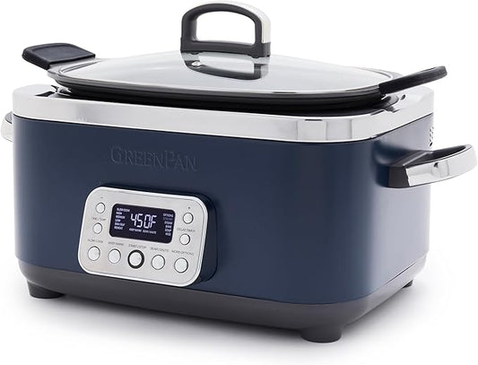 GreenPan Elite 14-in-1 Nonstick 6QT Electric Slow Cooker, PFAS-Free Ceramic by GreenPan