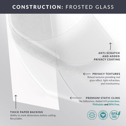Rice Paper Window Privacy Film by Artscape - Decorative Frosted Glass Design, Static Cling, Full Coverage Privacy, Light Control, Helps Create a Calm, Focused Space, Made in USA - 36 x 72 Inch