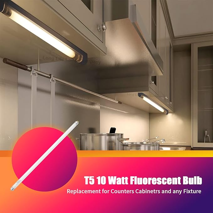 16 Inches F10T5 Replacement Bulb Compatible Jasco T5 10 Watt Warm White 3000K - Image 3