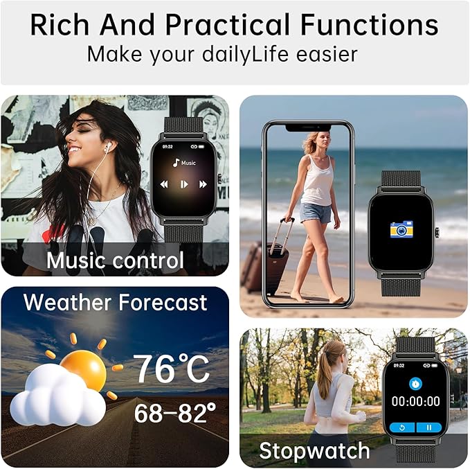Smart Watch for Men Women Fitness: Waterproof Make Answer Call Running - Image 5