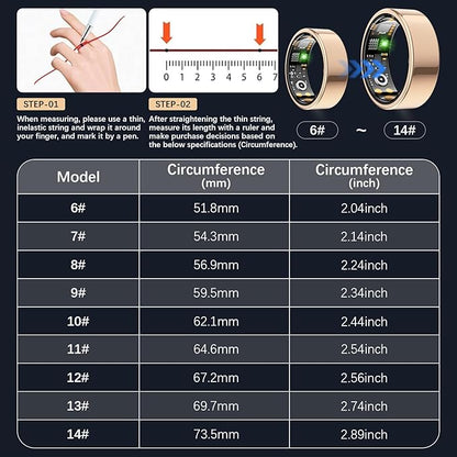 Smart Health Ring for Women Men, Fitness Tracker Ring - Image 2