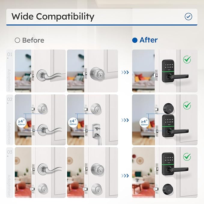 Smart Door Handle Lock with Keypad: Kucacci Keyless Entry Digital Knob - Image 7