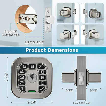Richelock Fingerprint Door knob, Smart Biometric Door Lock - Image 6