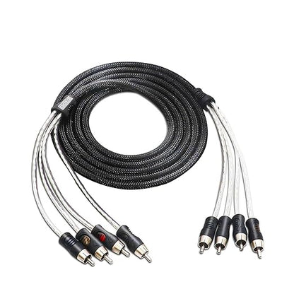 RECOIL PCI49 Premium 100% Oxygen Free Copper 9ft 4-Channel RCA Audio by Recoil