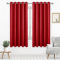 DWCN Red Curtains 63 Inches Long, Extra Wide Drapes by DWCN