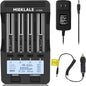 18650 Battery Charger, MIEKLALE 4 Bay Battery Charger by MIEKLALE
