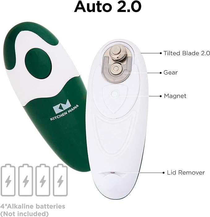 Kitchen Mama Auto 2.0 Electric Can Opener: Blade Opens Almost Any Can Pop or - Image 2