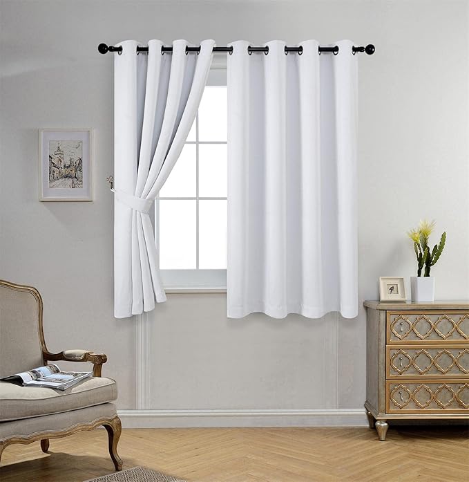 MIUCO 1 Pair Thermal Insulated Grommet 52-Inch-by-63-Inch Blackout Window - Image 2