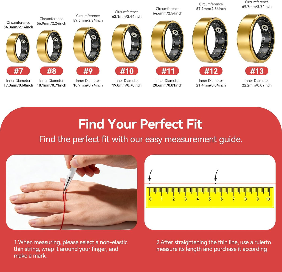smart ring fitness tracker, heart rate monitor, sleep shown in use