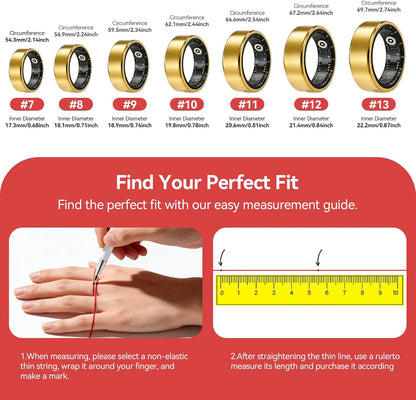 smart ring fitness tracker, heart rate monitor, sleep shown in use