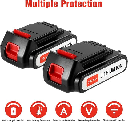2Pack 4.0Ah 20V MAX LBXR20 Compatible - Image 4