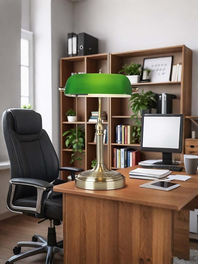 Newrays Glass Bankers Desk Lamp - Image 4