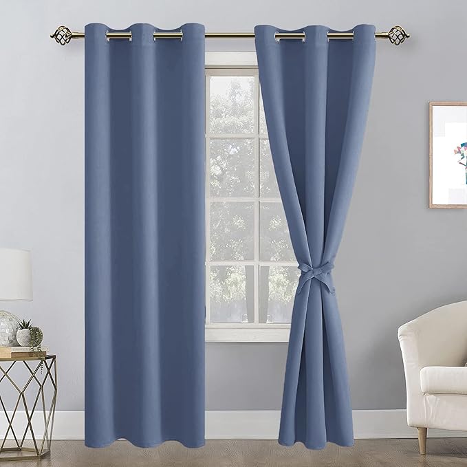 Hiasan Blackout Curtains for Bedroom, 38 x 84 Inches Long - Image 2